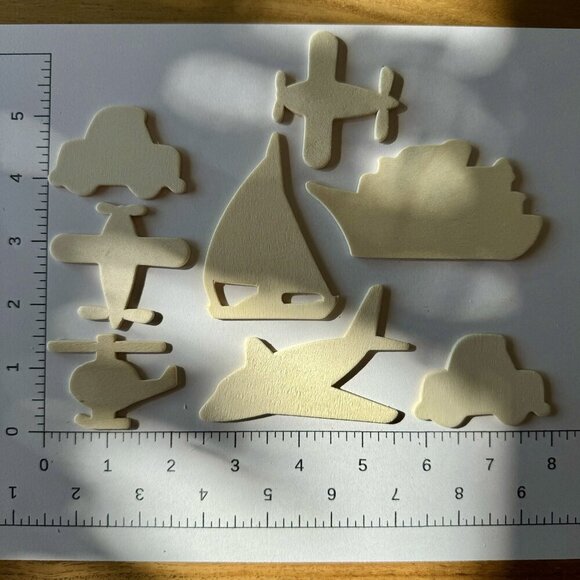 LOT BUTTERFLY FLOWERS HEARTS LETTERS ANIMALS TAGS WOOD LASER CUT EMBELLISHMENTS - Picture 8 of 14